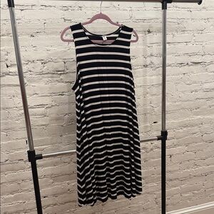 Old Navy Striped Sleeveless Midi Dress